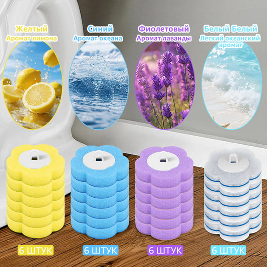 18/36 pcs Disposable Toilet Brush Kit – Wall-Mounted Holder, Long Handle, Refill Included