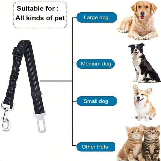 Advanced Dog Car Seat Belt! Durable nylon, adjustable length, and universal buckle. Extra safety for every ride!