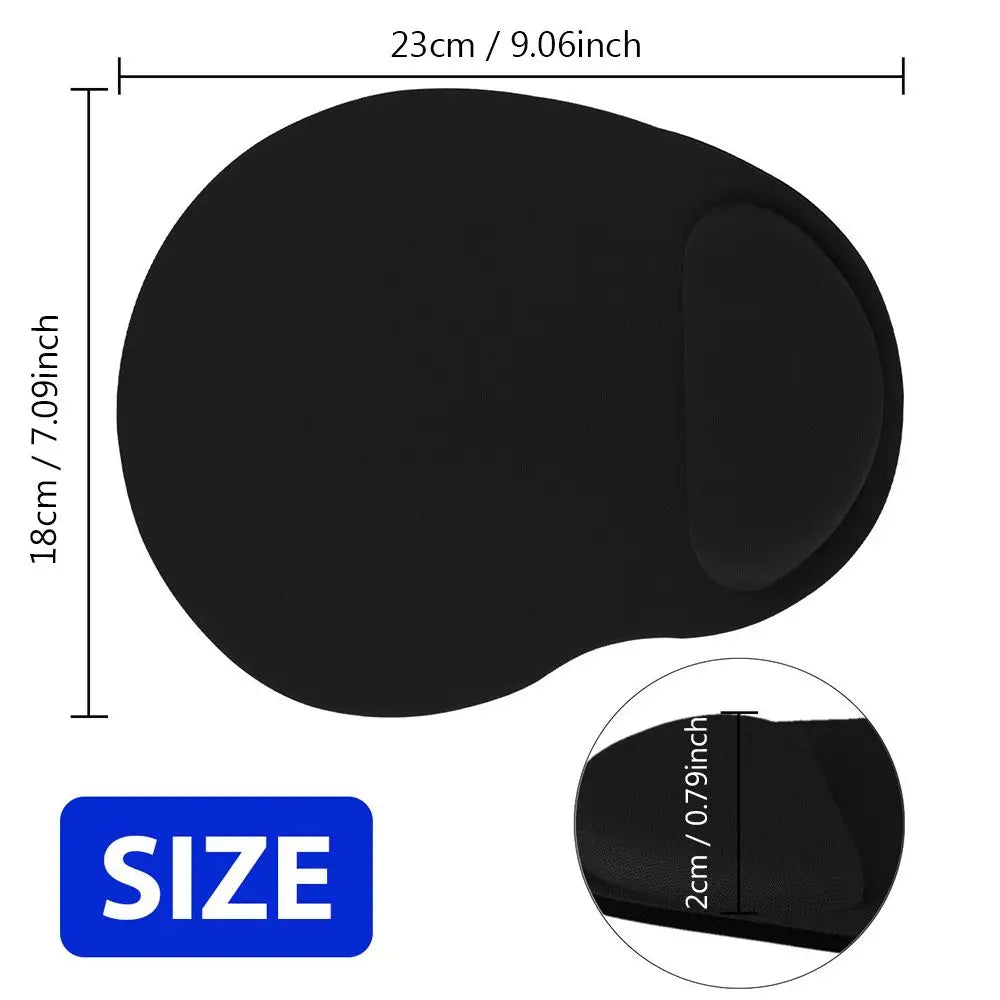 Ergonomic mouse pad with wrist support — comfort and stability while you work.