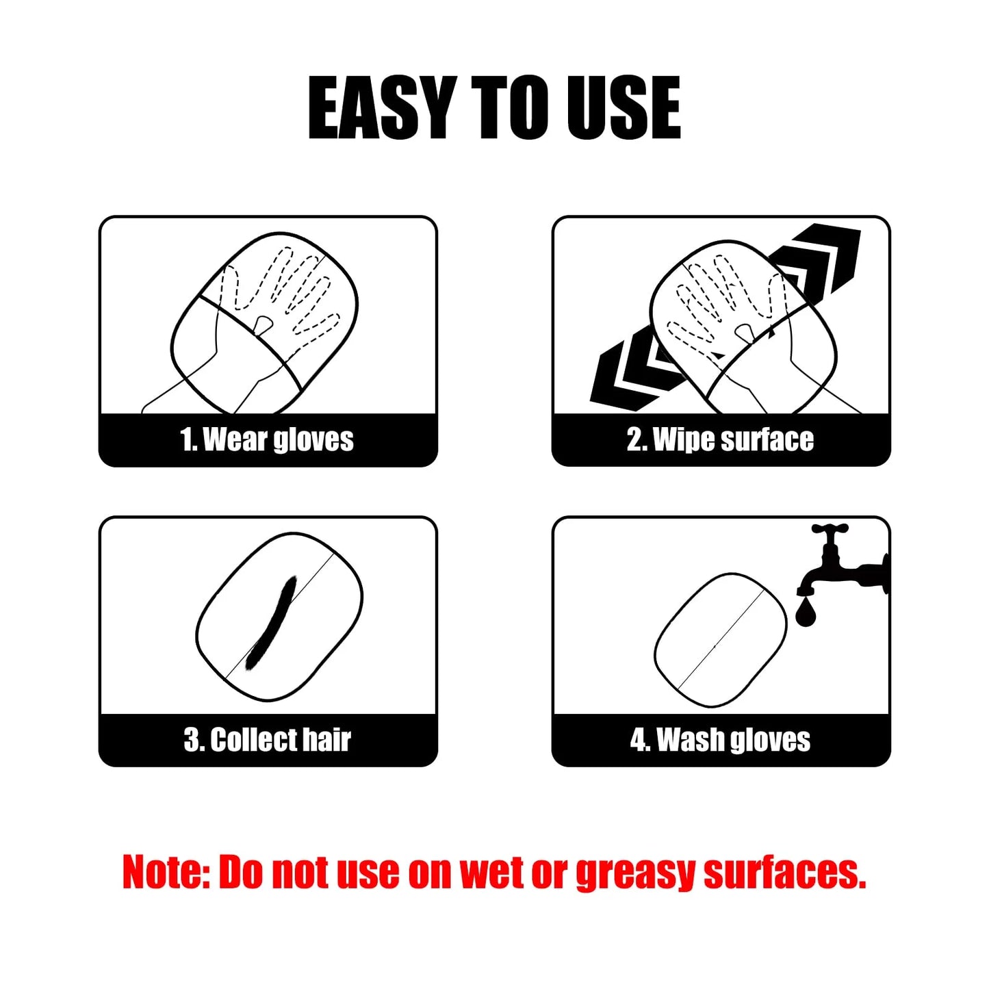 Reusable Pet Hair Removal Gloves