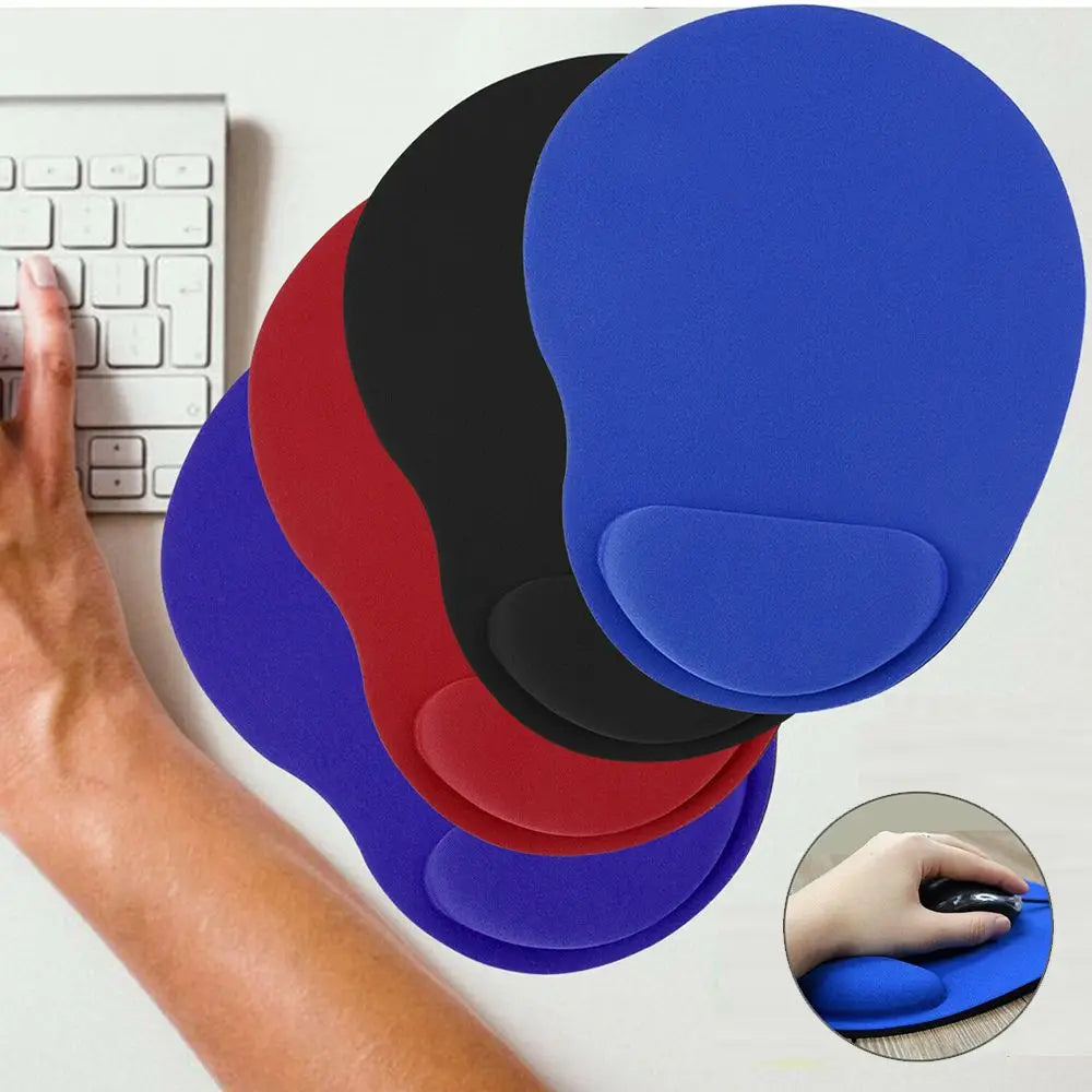 Ergonomic mouse pad with wrist support — comfort and stability while you work.