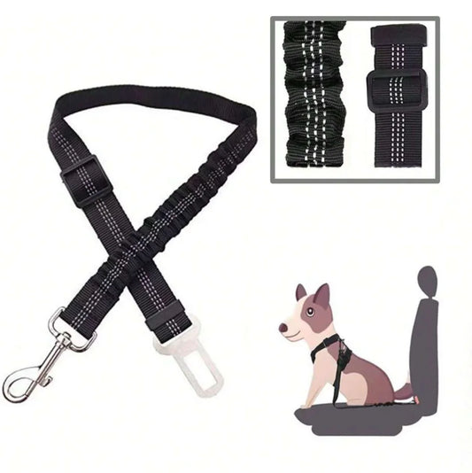 Advanced Dog Car Seat Belt! Durable nylon, adjustable length, and universal buckle. Extra safety for every ride!